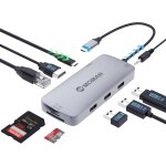 Trahoo - hub usb c, station d'accueil 9 en 1 avec 100w pd, 4k@30hz hdmi, 3 x usb 3. 0 5gbps, connecteur ... Trahoo - hub usb c, station d'accueil 9 en 1 avec 100w pd, 4k@30hz hdmi, 3 x usb 3. 0 5gbps, connecteur ...