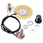 Transducteur pi�zo pour guitare acoustique, 50mm, amplificateur pr�c�bl� avec jack de sortie 6. 35mm ...