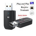 Transmetteur rcepteur audio bluetooth 5. 0, usb, jack 3. 5mm, aux, adaptateur de musique stro sans ...