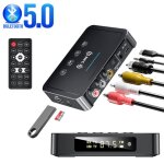 Transmetteur r�cepteur bluetooth 5. 0 st�r�o, jack rca, adaptateur audio sans fil, nfc, pour casque tv ...