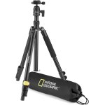 Travel photo tripod kit with carry bag, monopod, 4 section legs, lever lock, ball head, quick release ...
