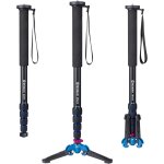Trépied monopode appareil photo monopied vidéo avec pieds base réglable, max. 165cm charge 5 - 10kg aluminium ... Trépied monopode appareil photo monopied vidéo avec pieds base réglable, max. 165cm charge 5 - 10kg aluminium ...
