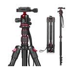 Tr�pied et monopode professionnel pour appareil photo reflex num�rique c11 2 en 1 avec rotule � 360 et ...