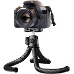 Trepied smartphone flexible, tr�pied appareil photo mini portable t�te pivotante � 360 tripod telephone ...