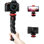 Trepied smartphone flexible, mini trepied portable style octopus trepieds pour phone avec adaptateur ...