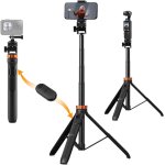 Trpied smartphone ms27 175cm, perche a selfie avec tlcommande, 2 in 1 trpied pour appareil photo ...