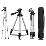 Trépied de voyage en aluminium pour téléphone, grand support avec plaques rapides, tête panoramique pour ... Trépied de voyage en aluminium pour téléphone, grand support avec plaques rapides, tête panoramique pour ...