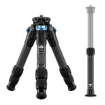 Tr�pied de voyage compact en fibre de carbone sirui am - 223 sl - 100, l�ger avec colonne centrale, hauteur ...