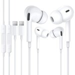 Trkk - lot de 2 couteurs intra - auriculaires avec cble, compatibles avec iphone 14 / 13 / 12 / 11 ...
