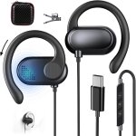 Trkk - ecouteurs intra - auriculaires ouverts rglables avec microphone et contrle du volume usb c avec ...