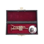 Trompette miniature en cuivre avec support et etui mini instrument de musique miniature rplique modle ...
