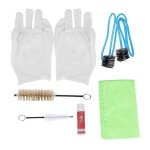 Trompette trombone tuba corne kit kit outil avec chiffon de nettoyage brosse gants Trompette trombone tuba corne kit kit outil avec chiffon de nettoyage brosse gants