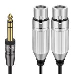 Trs 6, 35 mm 1 / 4 vers 2 xlr répartiteur en y câble, câble adaptateur audio stéréo asymétrique 2x xlr ... Trs 6, 35 mm 1 / 4 vers 2 xlr répartiteur en y câble, câble adaptateur audio stéréo asymétrique 2x xlr ...