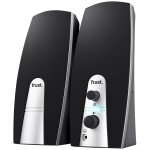 Trust 24660 set d'enceintes 5 w pc / ordinateur portable noir, m�tallique 2. 0 canaux