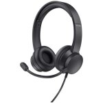 Trust ayda casque avec fil arceau appels / musique noir