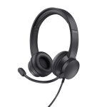 Trust ayda casque avec micro 3. 5mm, casque audio lger pc filaire, arceau rglable, on - ear, pour chat, ...