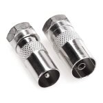 Tv t / f connecteur prise vers adaptateur d`antenne coaxial rf type f mle vers 9, 5tv femelle / mle ...