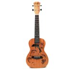 Ukulele professionnel 21 pouces, guitare en bois, col d'acajou, r�glage d�licat, 4 cordes, cadeau, nouveaut� ...