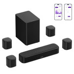 Ultimea aura s4t kit barre de son 7. 1 avec caisson de basses, 4 haut - parleurs surround, son surround ...