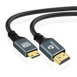 Ultra fin 8k 4k c�ble mini hdmi vers hdmi 3m, flexible doux&extra slim mini hdmi 2. 1 haute vitesse 48gbit ...