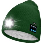 Unisexe led bluetooth bonnet lampe frontale, usb rechargeable 4 led musique parleur chapeau de course ...