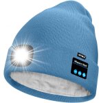 Unisexe led bluetooth bonnet lampe frontale, usb rechargeable 4 led musique parleur chapeau de course ...