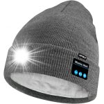 Unisexe led bluetooth bonnet lampe frontale, usb rechargeable 4 led musique parleur chapeau de course ...
