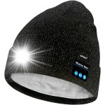 Unisexe led bluetooth bonnet lampe frontale, usb rechargeable 4 led musique parleur chapeau de course ...