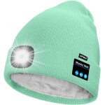 Unisexe led bluetooth bonnet lampe frontale, usb rechargeable 4 led musique parleur chapeau de course ...