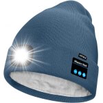Unisexe led bluetooth bonnet lampe frontale, usb rechargeable 4 led musique parleur chapeau de course ...
