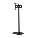 Universal flat screen floor stand (vesa 600 x 400) - 1. 8m �50mm pole noir
