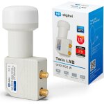 Universal twin lnb blanc - uhd 4k full hd dvb - s / s2 - facteur de bruit de 0, 1 db - pour deux r�cepteurs ...