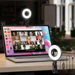 Upgraded 23led ring light for laptop, portable usb plug clip on ring light [ 1h / 1, 5h / 2h timer] video ...