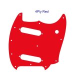 For us fender american performer mustang guitar pickguard multicolor selection - type 4ply red For us fender american performer mustang guitar pickguard multicolor selection - type 4ply red