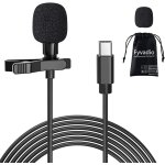 Usb c microphone, 2 mtres micro cravate de type c utility lapel clip - on microphone, omnidirectional ...
