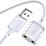 Usb carte son stéréo(1pack), adaptateur splitter mic pour casque, carte son externe, usb mâle à double ... Usb carte son stéréo(1pack), adaptateur splitter mic pour casque, carte son externe, usb mâle à double ...