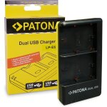 Usb dual chargeur pour batterie canon lp - e6 lp - e6n , noir