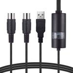 Usb vers midi cble electrique piano batterie guitare musique compiler interface adaptateur cble convertisseu ...