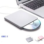 Usb2. 0 fente externe graveur de cd lecteur dvd argent