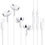 Uur - lot de 2 écouteurs pour iphone mfi certifiés : écouteurs intra - auriculaires avec microphone filaire ... Uur - lot de 2 écouteurs pour iphone mfi certifiés : écouteurs intra - auriculaires avec microphone filaire ...