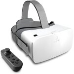 V5 vr casque pour tlphone avec manette, 110fov hd anti - lumire bleue lunettes de ralit, lunettes ...