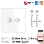 Variateur de lumire multi - gang intelligent zigbee, 1 / 2 / 3 boutons, contrle indpendant, application ...