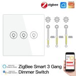 Variateur de lumire multi - gang intelligent zigbee, 1 / 2 / 3 boutons, contrle indpendant, application ...