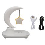 Veilleuse led avec chargeur sans fil, interrupteur tactile, multifonction, haut - parleur  basses lourdes, ...