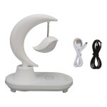 Veilleuse led avec chargeur sans fil, lecture de musique, interrupteur tactile, gradation, mode 8 couleurs, ...