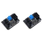 Ventilateur de refroidissement pwm pour ordinateur de bureau, 2 pices, contrleur de vitesse, haute ...
