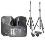 Vexus pss302 syst�me audio pa mobile bluetooth usb sd mp3 2 pieds 1 micro 300w