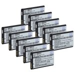 Vhbw 10x batterie compatible avec vivitar vivicam xo29, 8025 cam�ra vid�o cam�scope (1100mah, 3, 7v, ...