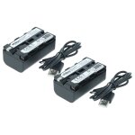 Vhbw 2x batterie compatible avec blaupunkt f9, cc - r900h, erc884 appareil photo (2000mah, 7, 4v, li ...