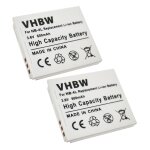 Vhbw 2x batterie compatible avec canon digital ixus 65, 70, 75, i zoom, wireless, i7, 55, 80 is, 60 appareil ...